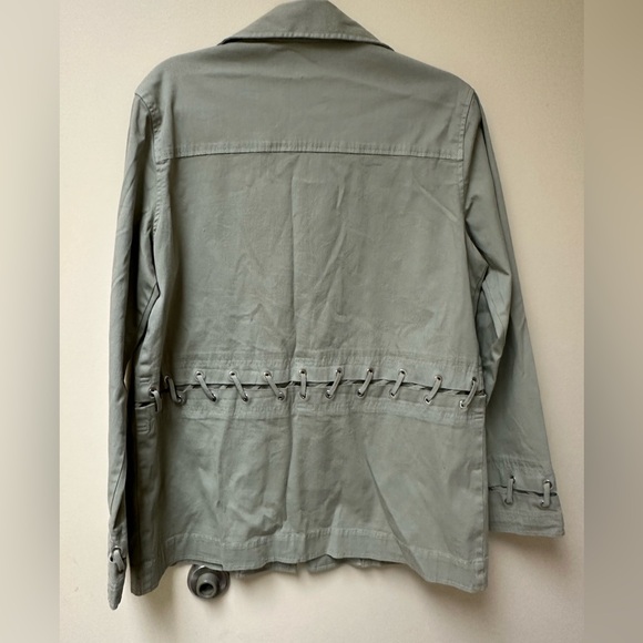 J Brand Teagan Lace-up Utility Military Green Jacket in Gibson 💚 - Picture 6 of 10